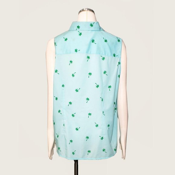 Basic Editions Palm Tree Blouse - Picture 5 of 6